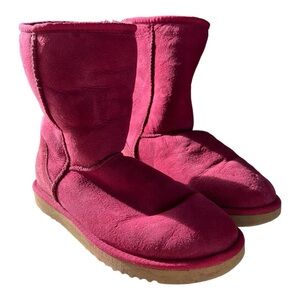 UGG Classic Short 5825 Leather Sheepskin Lined Winter Boots